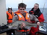 Sebastian med torsk på 5,8 kg.